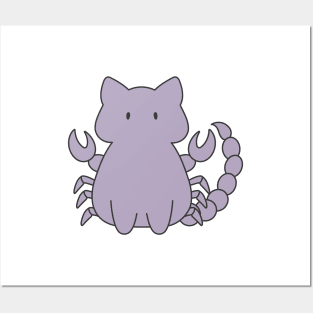 Scorpio Cat Zodiac Sign Posters and Art